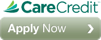 An image displaying a button with text Apply Now on a webpage, featuring the CareCredit logo, indicating an application portal for healthcare services financing.